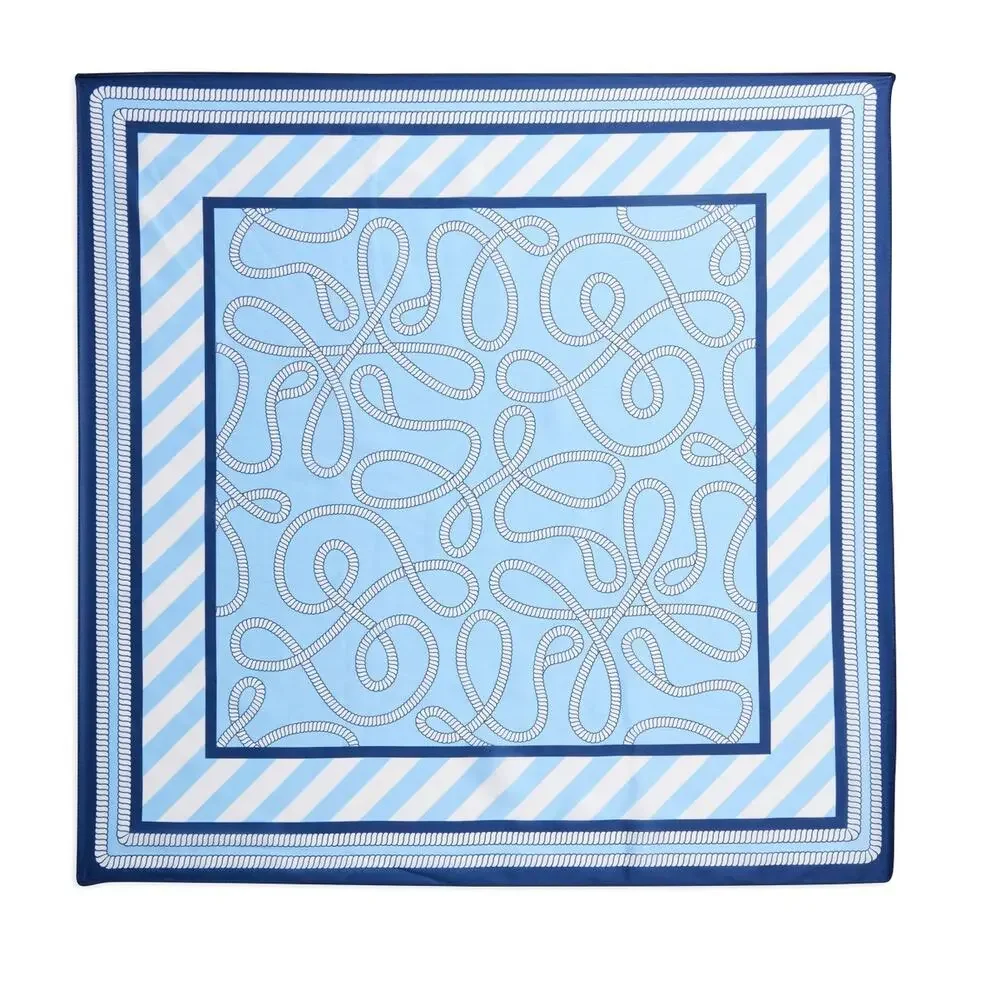 Coastal Scarf | Blue | Polyester Silk